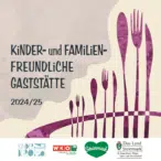 Ihr seht das Logo der kinder- und familienfreundlichen Gaststätte.