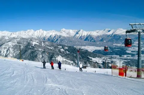 Skigebiet Oberlungau mit Skipiste in Grosseck-Speiereck