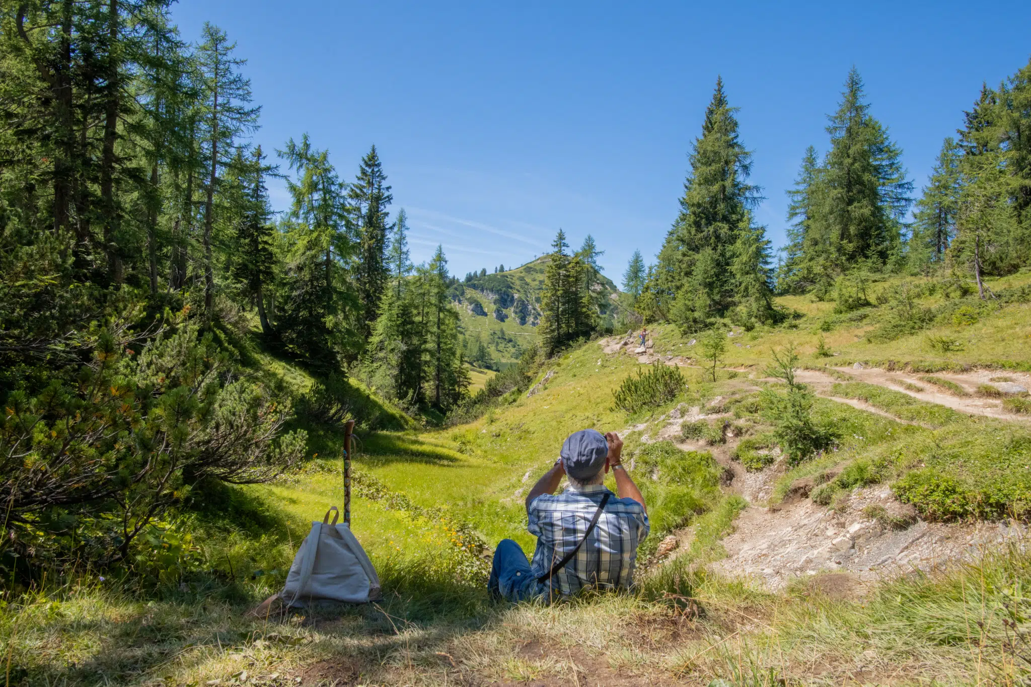 Ihr seht die landschaftliche Schönheit der Tauplitzalm im Ausseerland im steirischen Salzkammergut.