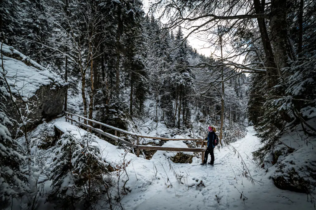 Ihr seht die Winterlandschaft im Ausseerland im Schnee. JUFA Hotels bietet erholsamen Familienurlaub und einen unvergesslichen Winterurlaub.