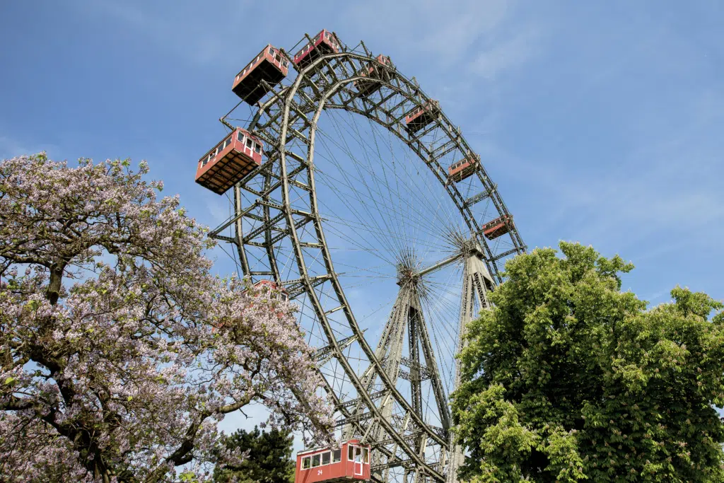 Ihr seht das Riesenrad im Wiener Prater.