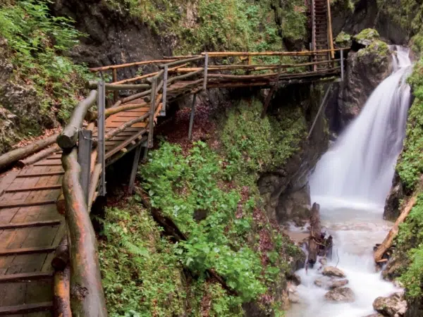 Ihr seht die Dr. Vogelsang-Klamm im Sommer.