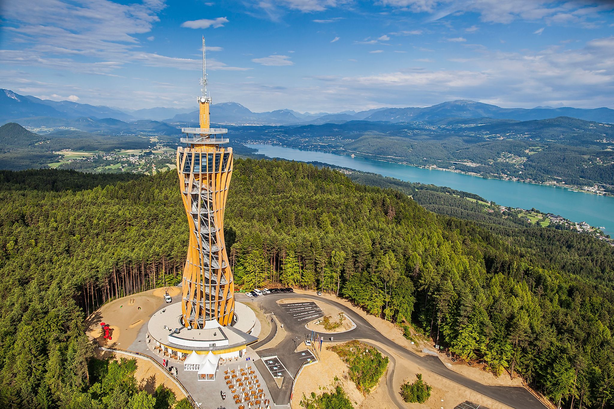 Pyramidenkogel und der Wörthersee