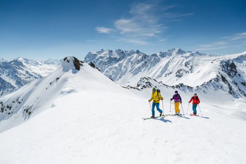 Skitourengeher in Gargellen im Montafon